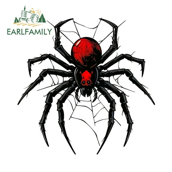EARLFAMILY 5.1 Inch Spider Cool Car Stickers Scratch-Proof Surfboard Decal Motorcycle Helmet Car Accessories