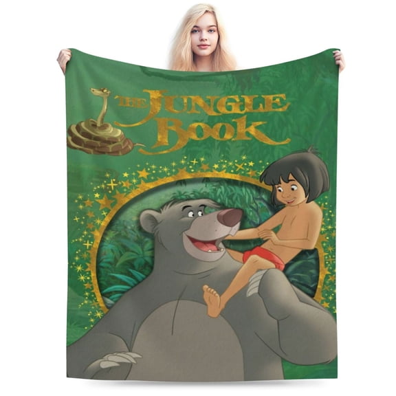 Jungle Book Blanket, Soft Warm Cozy Plush Throw Blanket Gifts for Adults Kids, Lightweight Fuzzy Comfy Flannel Blankets for Couch Bed House Decor Travel 40"X30"