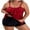 Red, variant on Tankini Swimsuits for Women Plus Size Two Piece Tummy Control Bathing Suits Ruffle Flounce Swimwear with Shorts