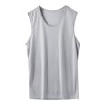 thumbnail image 3 of kamemir Mens Tank Top Men's Standard UPF 40+ Sleeveless Quick Dry Swim Shirt(Grey,3XL), 3 of 4