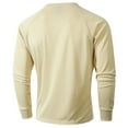 thumbnail image 3 of T-Shirts pour Hommes Ajustés Col Rond en Maille Base Décontractée Manches Longues Beige Graphique Automne Taille TG, 3 of 6