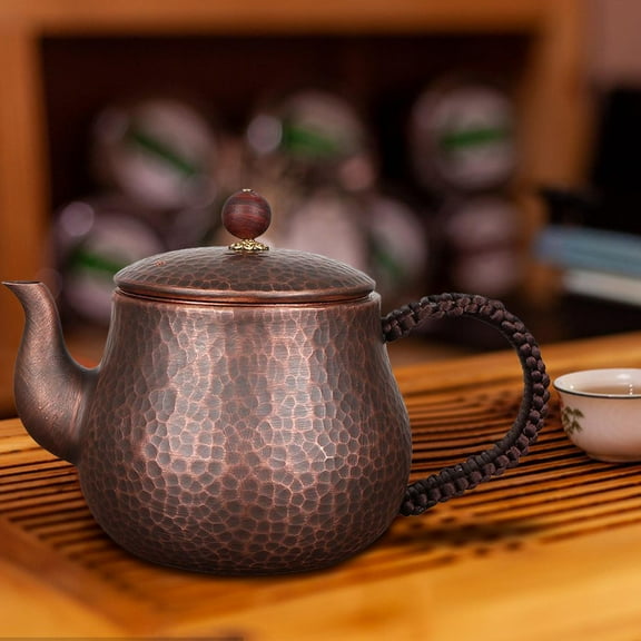 Fancyes Hämmerter Copper Tea Pot Teakettle 500 Ml Portable Mini Kettle Tea Manufacturer for The Kitchen Hotel Kocher Restaurant Camping