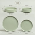 thumbnail image 4 of over&back 16-Piece Stackable Dinnerware Dish Set - Stoneware Dishes - Includes 4 Dinner Plates, 4 Salad Plates, 4 Cereal Bowls, and 4 Dinner Bowls - All-Occasion Place Settings - Semi-Matte Sage, 4 of 11