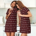 thumbnail image 4 of Lsque Red Buffalo Plaid Merry Christmas Pattern Nightgowns for Women Sleep Shirts Short Sleeve Nightshirt Pullover Nightdress Soft Sleepwear Relaxed Fit Nightdress, 4 of 6