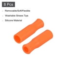 thumbnail image 3 of 8pack Silicone Straw Tips, Soft Reusable Straws Tips Fit for 1/3 Inch(8mm) OD Stainless Steel Straws, Orange, 3 of 6