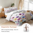 thumbnail image 6 of Cal King 4 Piece Bedding Set Farm Watercolor Flowers Butterflies Soft Breathable Duvet Cover and Pillowcase,Country Floral Art Duvet Cover Set Washable Bed Sheets for Bedroom Dormitory Guest Room, 6 of 8