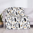 thumbnail image 3 of Fotbe whiter cute penguin Manta de Franela con Estampado, Manta Ultrasuave para Cama, Sofá, Auto, Hipoalergénica y Antibolitas-50"x40", 3 of 6