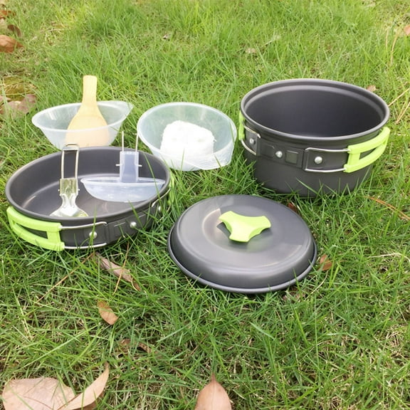 GOOHOCHY 1 set of Camping Cookware Folding Tableware Outdoor Pots Camping Accessories