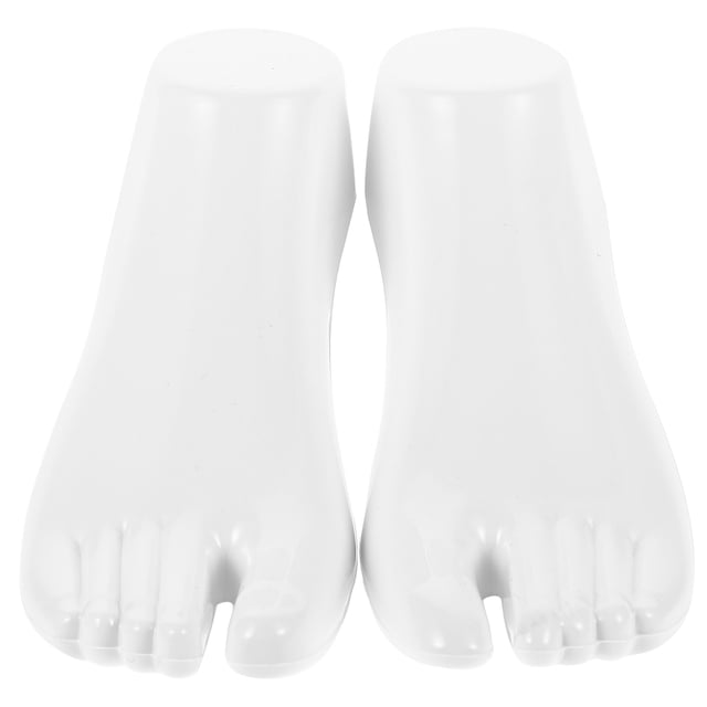 KAKOWELY plastic feet 1 Pair Realistic Female Plastic Foot Mannequin Display Stand for Socks Anklets Shoes Sock Holder Display Model for Retail and Photography