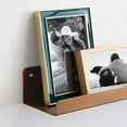 thumbnail image 3 of Kate and Laurel Mezzo Modern Metal Ledge Shelf Set, Gold 2 Piece, 3 of 3