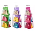 thumbnail image 3 of Jisheng 6 Pockets Handbag Hanging Storage Organizer Wardrobe Closet Bag Hanger, 3 of 8