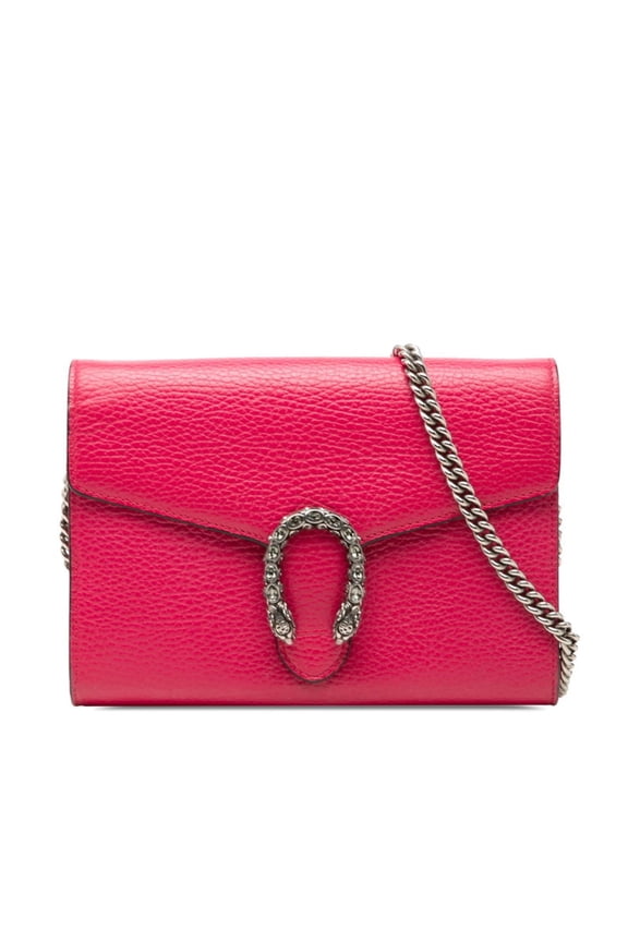 Pre-Owned Gucci Dionysus Chain Wallet Shoulder Bag, Crossbody 401231, Pink Leather, Women's,...