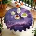 thumbnail image 4 of 60 Inch Round Lace Tablecloth Water Resistant Washable, Monarch Butterfly Aesthetic, 4 of 5