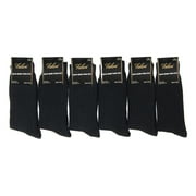Falari 6-Pack Black Men Dress Socks Size 10-13