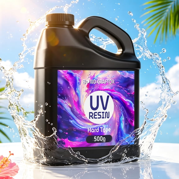 Bond Craftor UV Resin Kit 500g – Fast Curing Ultraviolet Resin for Crafts, Jewelry, DIY, and Coating, Molding, and Casting