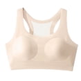 thumbnail image 2 of Kids Sports Bras Student Girls Underwear Bras Teen Girls Wireless Seamless Bra with Removable Pad Training Sports Cropped Tops Khaki 13-15Y, 2 of 5