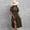 *Army Green, variant on ClodeEU Women's V Neck Wrap Tie Puff Short Sleeve Tiered Midi Dress,Casual Loose Summer Dress Army Green,Women's Plus L
