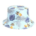 thumbnail image 1 of Sombreros de pescador para adultos, hombres y mujeres, con estampado de hojas y doble cara, para exteriores, con protección solar en ambos lados., 1 of 2
