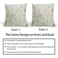 thumbnail image 2 of Spring Summer Floral Pillow Covers 16X16 Inch Yellow Flowers Green Leaves Butterfly Decorative Pillow Cases Set of 2 Cotton Linen Throw Pillows Farmhouse Home Decor For Sofa Couch Cushion Outdoor, 2 of 6