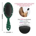 thumbnail image 6 of Green Christmas Snowflake Pattern Hair Brush,Girls Detangling Hair Brush,Glide Through Tangles with Ease for Wet & Dry Hair,8.8"X2.8", 6 of 7
