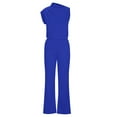 thumbnail image 4 of Fashion Plus Size Jumpsuits for Women with Sleeves Summer Solid Color Casual Pocket Sleeveless Suspender Jumpsuit, 4 of 6