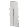 thumbnail image 5 of Women's Casual Pants Women'S Jogging Bottoms With Bow And Wide Leg Elastic Waistband Sweat Baggy Trousers With Pocket Country Trousers For Women,Gray Women's Casual Pants L, 5 of 6