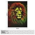 thumbnail image 4 of Nawypu Reggae Retro Rasta Lion Flag Flannel Blanket/Multi-Size Plush Throw Blanket, Sofa Throw Blanket, Bedroom Bed Blanket., 4 of 6