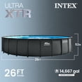 thumbnail image 4 of Intex 26' x 52" Ultra XTR Round Frame Above Ground Swimming Pool Set with Pump, 4 of 7