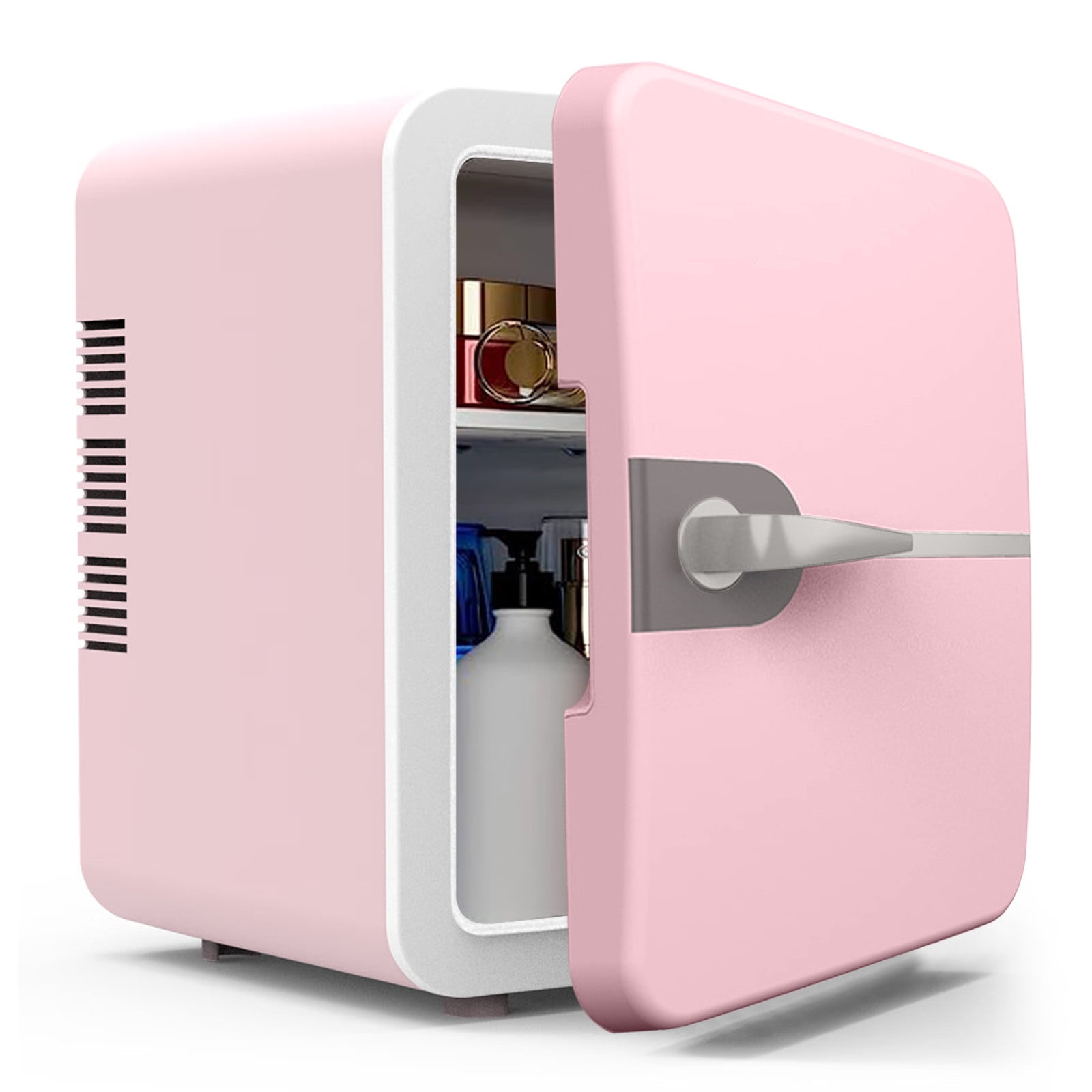 6L Car Refrigerator Mini Fridge Portable Thermoelectric Cooler Warmer for Vehicle Home Office, Small Compact for Drinks Snacks Skincare Breast Milk, Beauty Fridge with 12V DC and AC Adapter
