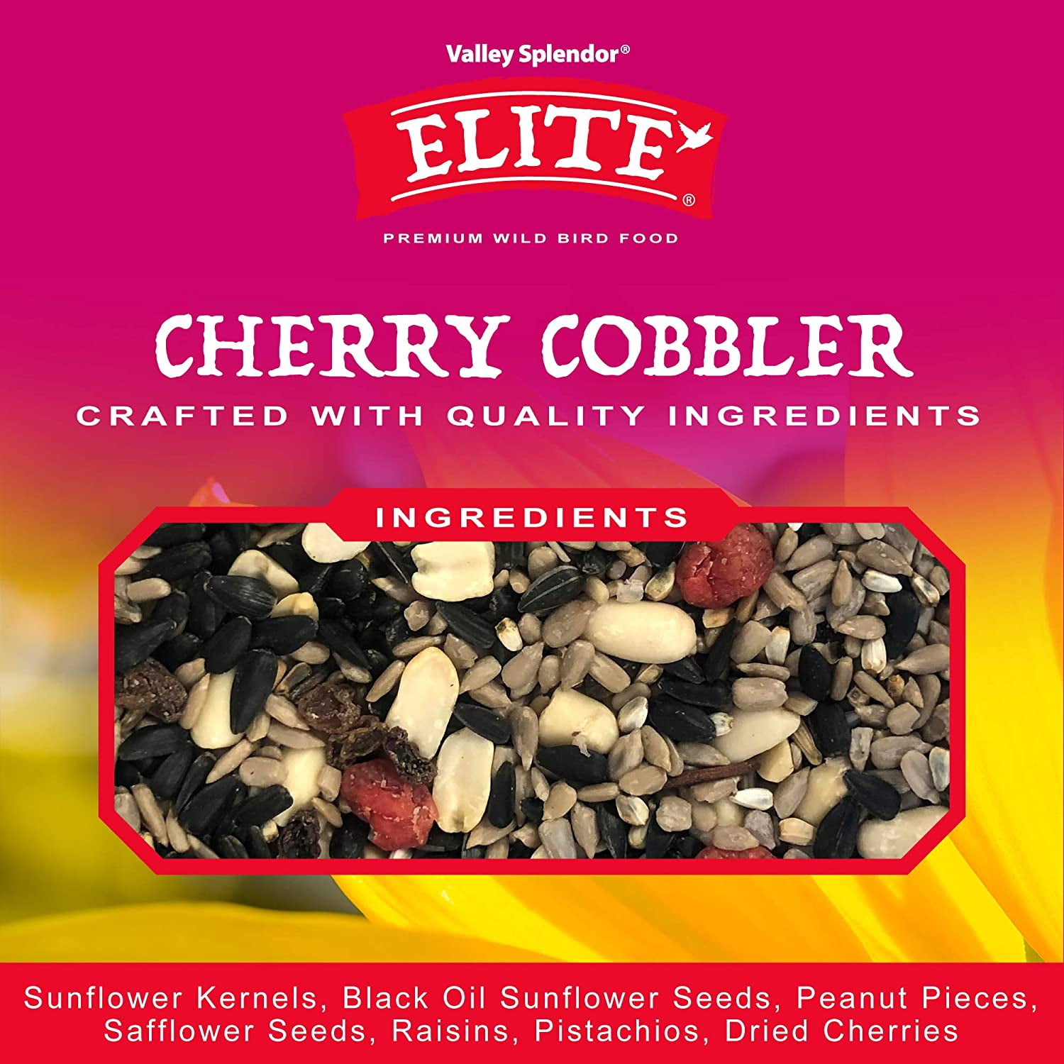 Elite Cherry Cobbler Seeds Wild Bird Food, Cherry Cobbler, 5 lb Bag