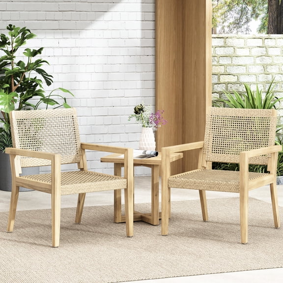 2 Outdoor Club Chairs With Frame, 34''h X 25''w 26.8''d, Transitional, Build, Pleasurable Chair 2pcs And Wood Seats, Transitional Design, Element, Happy Relax