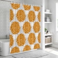 thumbnail image 5 of Polyester Fabric Orange Dahlia Shower Curtain, Farmhouse Abstract Gray Floral Flowers Waterproof Bathtub Curtain Bathroom Decor Set with Hooks 72 x 96 Inches, 5 of 6