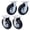 Black 1, variant on Heavy Duty 4PCS 8IN Caster Pneumatic Tire Set 2 Swivel 2 Rigid Steel Hub Ball Bearings 5/8-Inch Bore Axle for Carts and Dollies