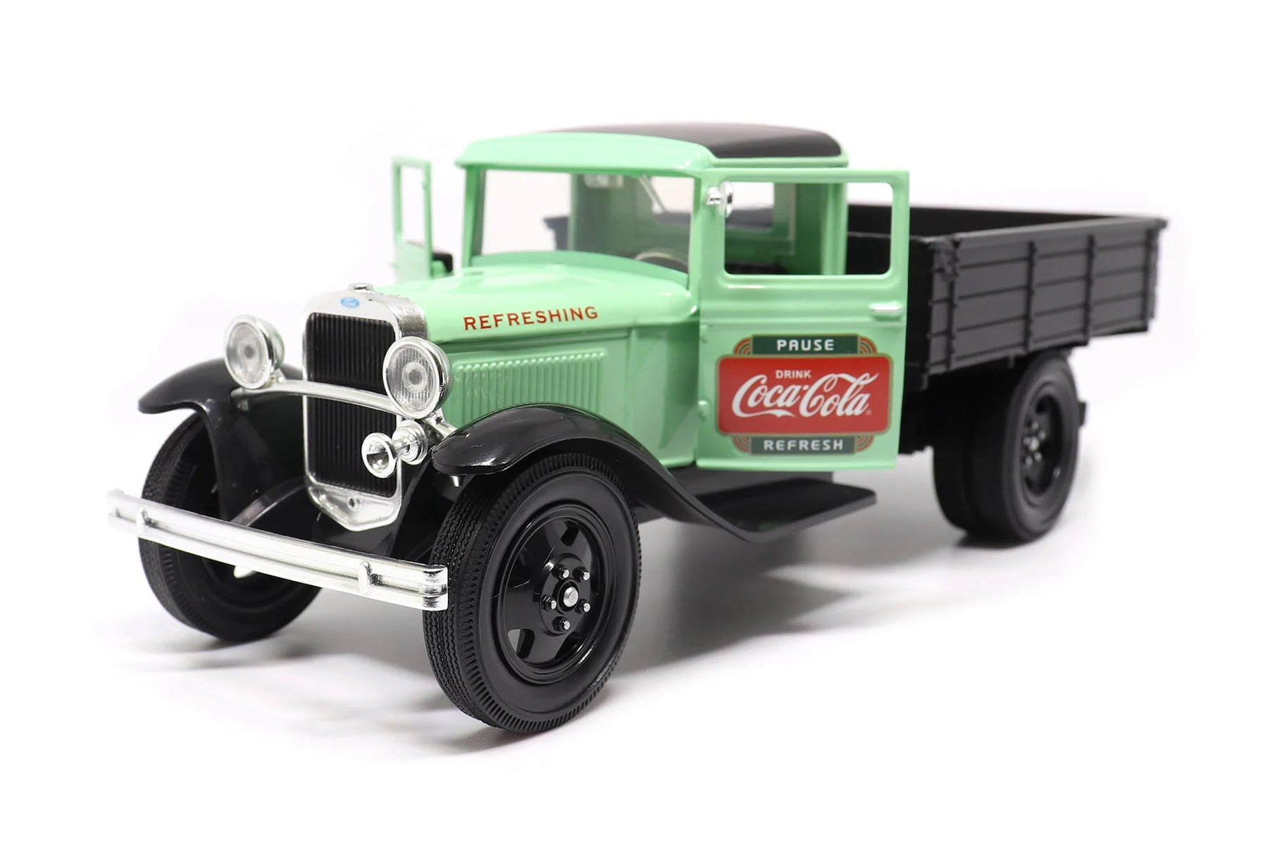 1931 Ford Model AA Pickup Truck Light Green and Black "Pause. Refresh. Drink Coca-Cola" 1/24 Diecast Model Car by Motor City Classics