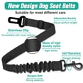 thumbnail image 2 of Retractable Dog Seat Belt, 2 Packs Adjustable Pet Safety Seatbelt Heavy Duty for Dogs, Reflective Nylon Car Seat Belts Elastic & Enduring for Dogs Travel, 2 of 6