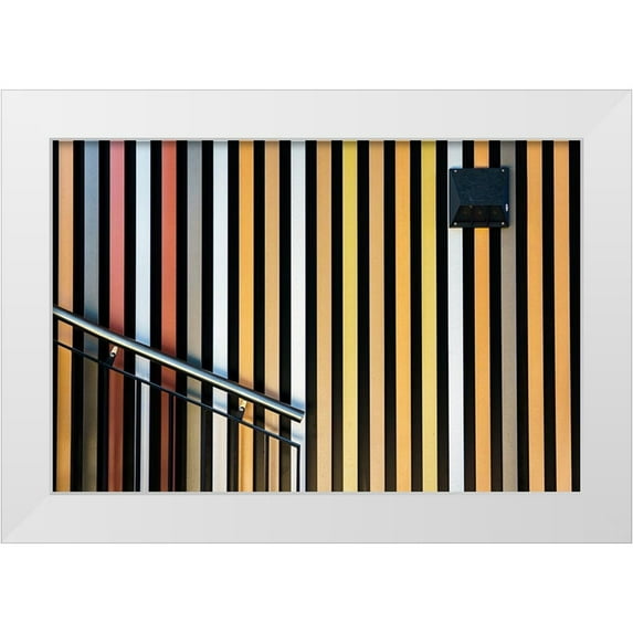 Reichelt, Dieter 32x23 White Modern Wood Framed Museum Art Print Titled - Colors with railing