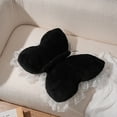 thumbnail image 5 of Black Butterfly Design Pillow, Modern Velvet Cushion for Sofa, Lumbar Support for Long Sitting, 5 of 6