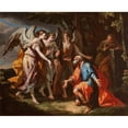 thumbnail image 2 of Gaspare Diziani 18x15 Gold Ornate Wood Frame and Double Matted Museum Art Print Titled - Abraham and the Angels (1735-1740), 2 of 4