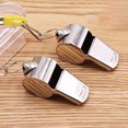 thumbnail image 4 of Stainless Steel Sports Referee Whistle Metal Whistle Referee Football Whistle For Survival Teachers Football Basketball Soccer Sports Safety (silver), 4 of 5