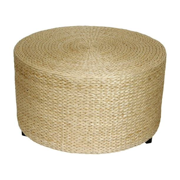 Oriental Furniture Rush Grass Coffee Table Ottoman Com Oriental Furniture Rush Grass Coffee, Round Wicker Coffee Table Ottoman