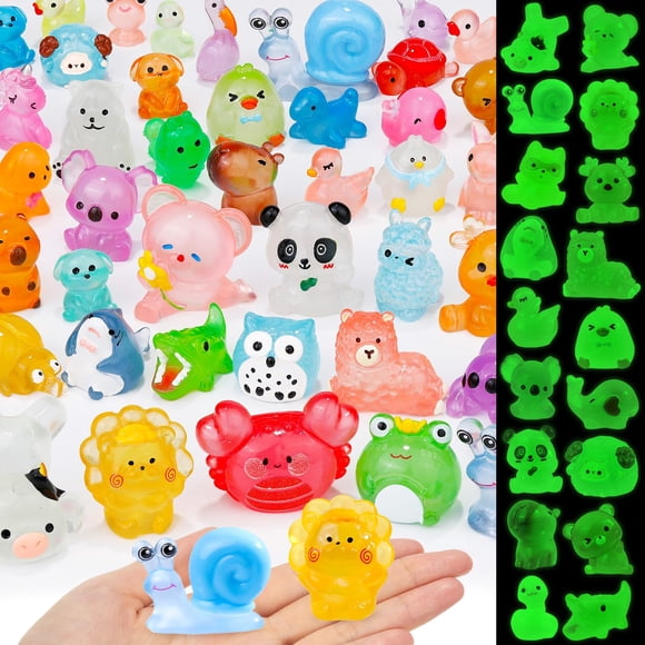 Resin Animals Ywevyezc Luminous Mini 80 estilos, 80 unidades