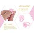 thumbnail image 4 of Coupes de Colle Intelligente pour l'Extension de Cils, Porte-Colle à Cils Anneau de Colle à Fleurs Extensions de Cils Porte-Colle, 100pcs (Rose), 4 of 5