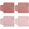 thumbnail image 1 of 240 Pack Dusty Pink Napkins, 5 Inch Scalloped Cocktail Napkins, Gradient Pink for Baby Shower or Wedding, 1 of 4