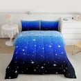 thumbnail image 2 of Castle Fairy Kids Girls Black Blue Glitter Print Twin Comforter Sets,Gradient Bedding Set, 2 of 8