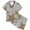 /c74Grey153, variant on Toddler Baby Girls Sleepwear Lapel Cartoon Leopard Prints Comfortable Short Sleeve Tops With Shorts Two Piece Children Bedtime Lovely Home Sleepwear,Grey,6-7 Years