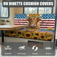 thumbnail image 4 of FOR U DESIGNS Highland Cattle Sunflower Print 2 Pcs RV Dinette Cushion Covers American Flag Design Camper Seat Covers Dinette Booth Loveseat Sofa Chair Cover for RV Camper Car Bench, 4 of 7