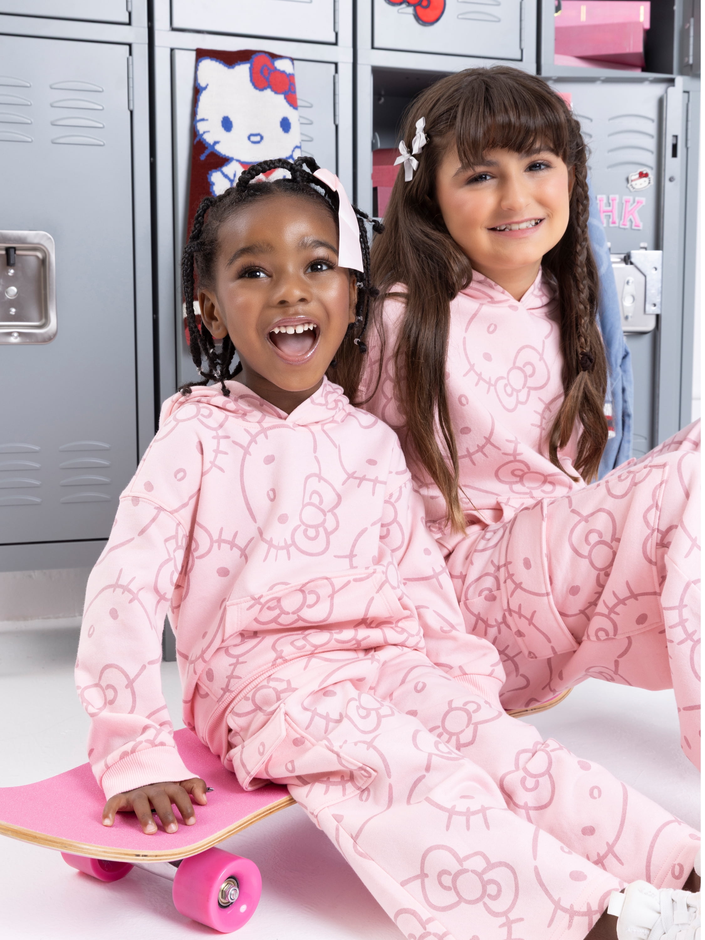 Wonder Nation Hello Kitty Baby and Toddler Girls Printed Graphic Hooded Sweatshirt, Sizes 12M-3T