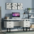 thumbnail image 2 of Glenwillow Home 60'' Mariposa Desk with 3 Storage Drawers, 2 of 10