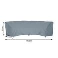 thumbnail image 4 of 210D Arc-Shaped Outdoor Sofa Furniture Dustproof Multifunctional Cover - Gray 483x99x92cm, 4 of 7