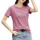 thumbnail image 1 of mfyjkho Tops Casuales Para Mujer, Top/Camiseta De Verano Para Mujer, De Moda, Con Cuello Redondo, Color Liso, Manga Corta Y Hombros Descubiertos Tops Y Blusas Para Mujer M, 1 of 4